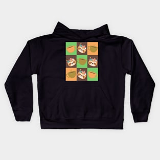 Sloth And Coffee Kids Hoodie